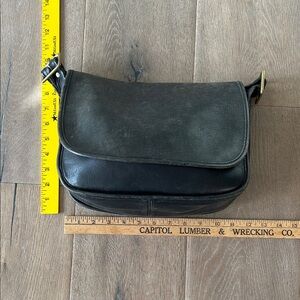 Vintage Coach Black Leather Bag